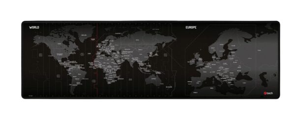 Podložka pod myš C-TECH MP-01W (World), 900x270x4mm, obšité okraje