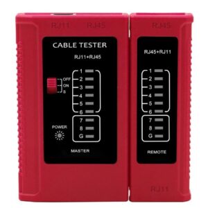 ws468cerveny_s W-Star Tester RJ 45 WS468RD RJ45 RJ11 STP Cat5e Cat7 červená