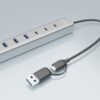 z04 i-tec USB-C/USB-A Charging Metal HUB 7 Port (3x USB-C, 4x USB-A)