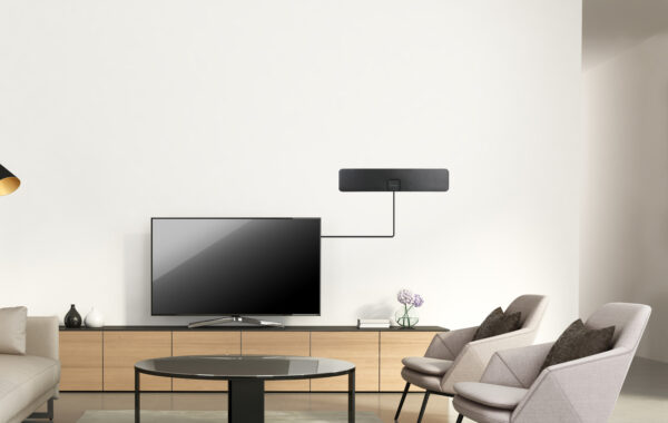 EVOLVEO Xany 2B, 230/5V, aktivní pokojová anténa FM/DAB+/DVB-T2, filtr LTE,4G,5G