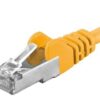 Premiumcord Patch kabel CAT6a S-FTP, RJ45-RJ45, AWG 26/7 0,5m, žlutá
