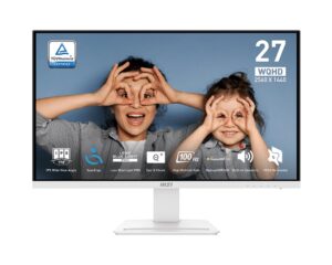 MSI Pro/​MP273QW E2/​27"/​IPS/​QHD/​100Hz/​1ms/​Bílá/​3R