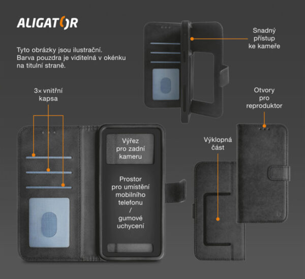 ALIGATOR Pouzdro Flexibook vel.5"-5,5" tmavě zelené