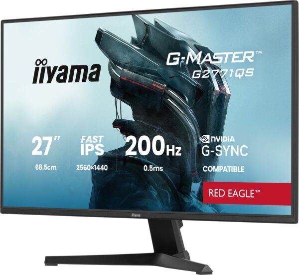 iiyama G-Master/G2771QS-B1/27"/IPS/QHD/200Hz/0,5ms/Černá/3R