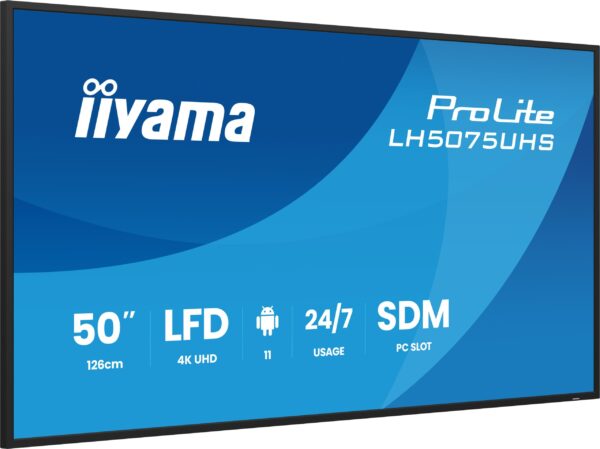 50" iiyama LH5075UHS-B2AG:VA,4K UHD,Android,24/7
