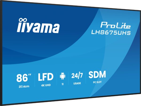 LH8675UHS-B2AG-4 86" iiyama LH8675UHS-B2AG:IPS,4K,24/7,Android 11