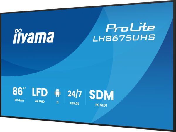 LH8675UHS-B2AG-5 86" iiyama LH8675UHS-B2AG:IPS,4K,24/7,Android 11