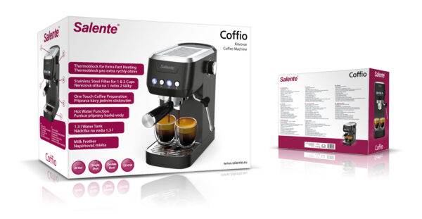 Salente Coffio, pákový kávovar, black-anthracite