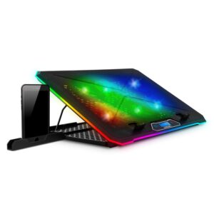 01-Hlavni_s-4 EVOLVEO Ania 9RGB, chladící podložka pod notebook, 6x ventilátor, RGB podsvícení ventilátorů a obvod