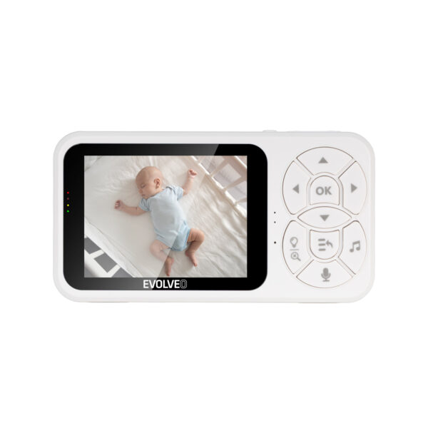 EVOLVEO Baby Monitor N35, dětská chůvička s kamerou,VOX,teploměr,noční vidění,RGB světlo, Modrá