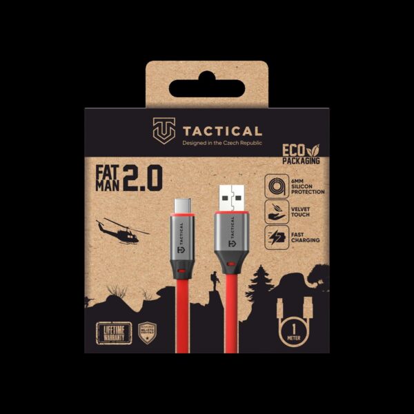 Tactical Fat Man 2.0 Cable USB-A/USB-C 1m Red