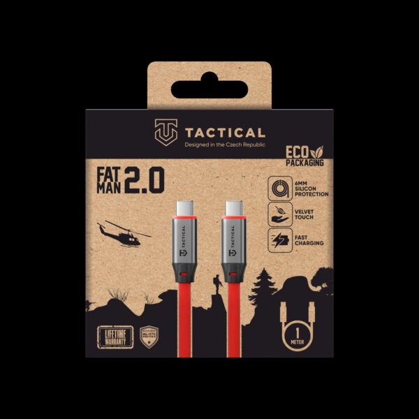 Tactical Fat Man 2.0 Cable USB-C/USB-C 1m Red