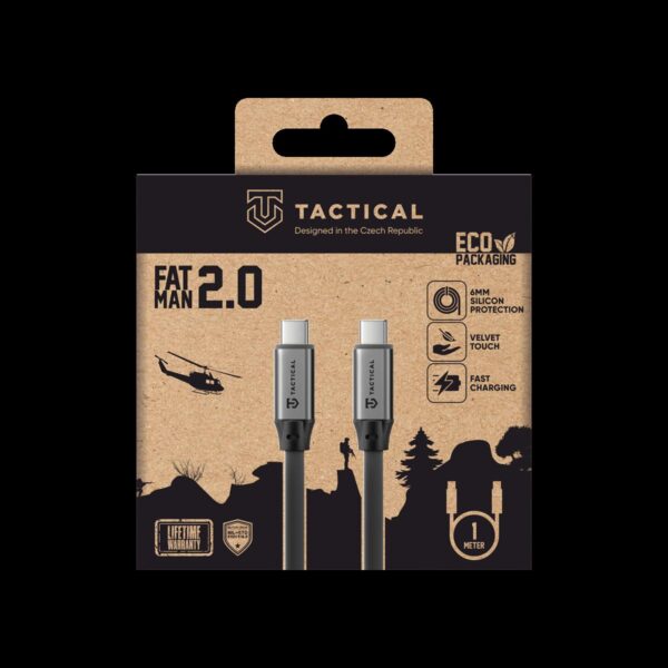 Tactical Fat Man 2.0 Cable USB-C/USB-C 1m Grey