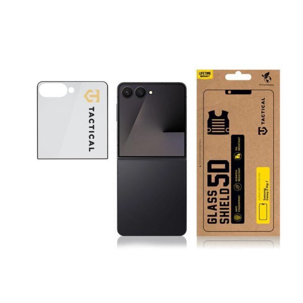 Tactical Glass Shield 5D sklo (Vnější) pro Samsung Galaxy Z Flip 7 Black