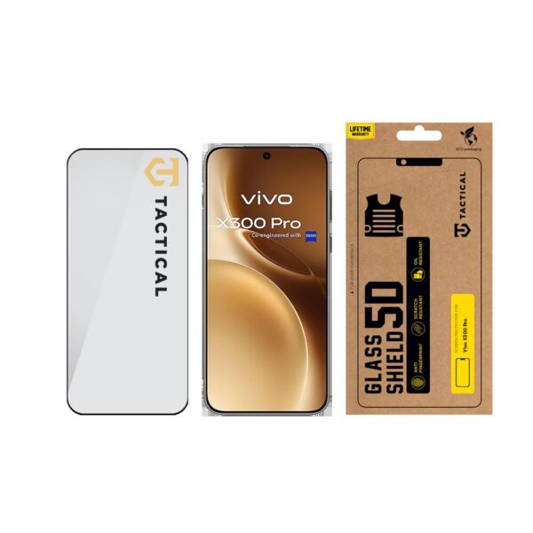 Tactical Glass Shield 5D sklo pro Vivo X300 Pro Black