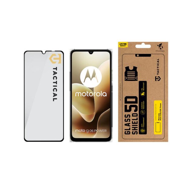 Tactical Glass Shield 5D sklo pro Motorola Moto G06/G06 Power Black
