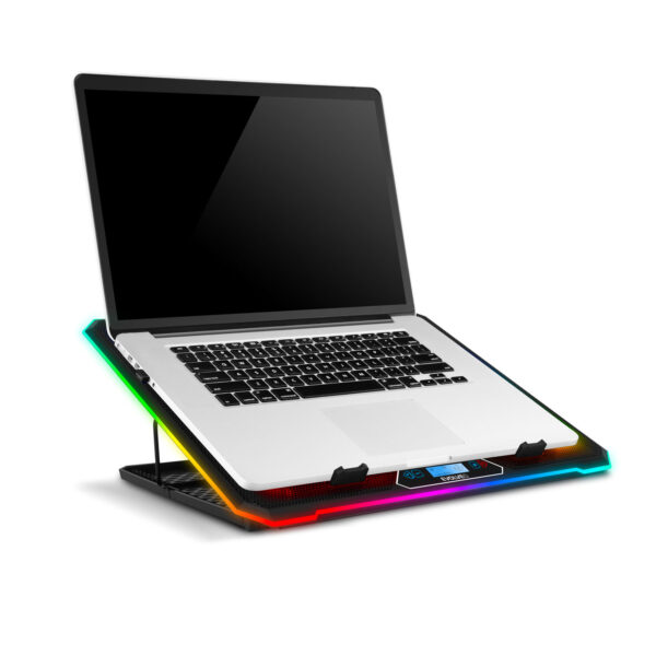 EVOLVEO Ania 9RGB, chladící podložka pod notebook, 6x ventilátor, RGB podsvícení ventilátorů a obvod