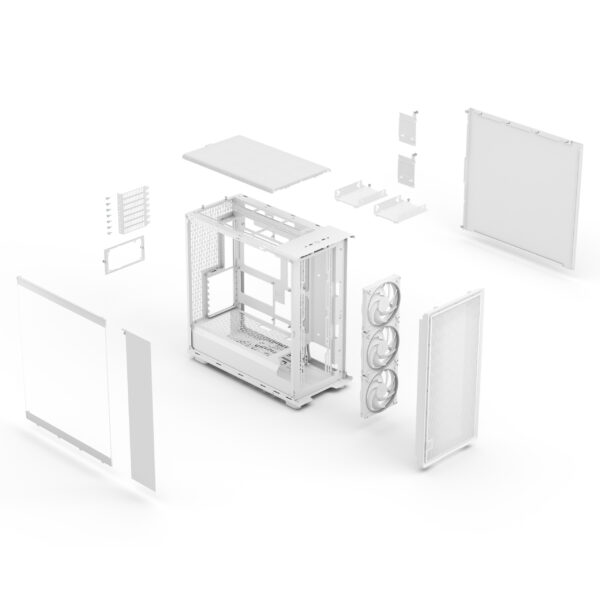 12-4 Fractal Design Epoch XL White TG RGB Clear tint