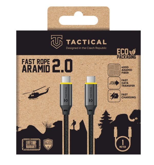Tactical Fast Rope Aramid 2.0 Cable USB-C/USB-C 1m