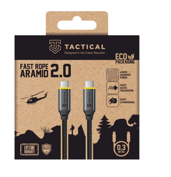Tactical Fast Rope Aramid 2.0 Cable USB-C/USB-C 0.3m