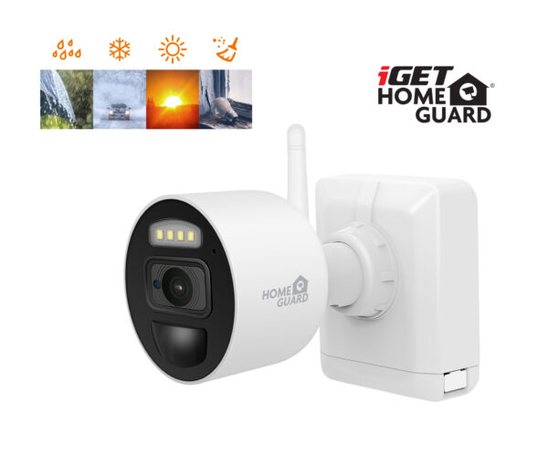 iGET HGNVK88002P - bateriový bezdrátový WiFi set FullHD 1080p, 8CH NVR + 2x FullHD kamera, aplikace