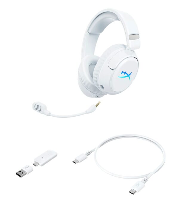 HyperX Cloud Flight 2/USB-C/BT/Bílá