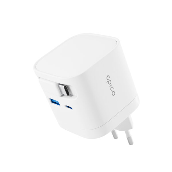 Epico UltraBoost Retractable GaN 65W adaptér EA65c se zabudovaným kabelem