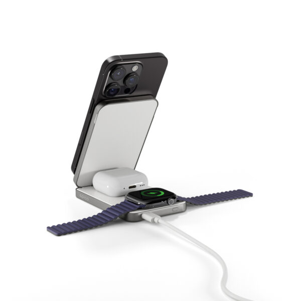 EPI-PH-EF50-04 Epico UltraBase 4in1 8000mAh Fold powerbanka & bezdrátový nabíjecí stojánek EF50