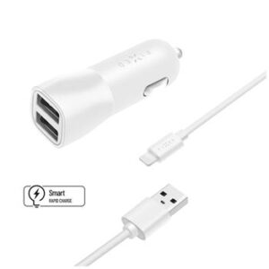 FIXCC15-2UL-WH_s FIXED 2xUSB, USB/Lightning,1m MFI, 15W, bílá