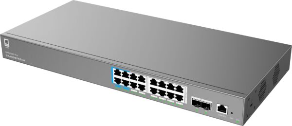 GWN7802P-Pro_3 Grandstream GWN7802P Pro L2++ Managed Network switch, 16x 1Gb RJ45, PoE++, SFP+, DHCP, CLI, VLAN