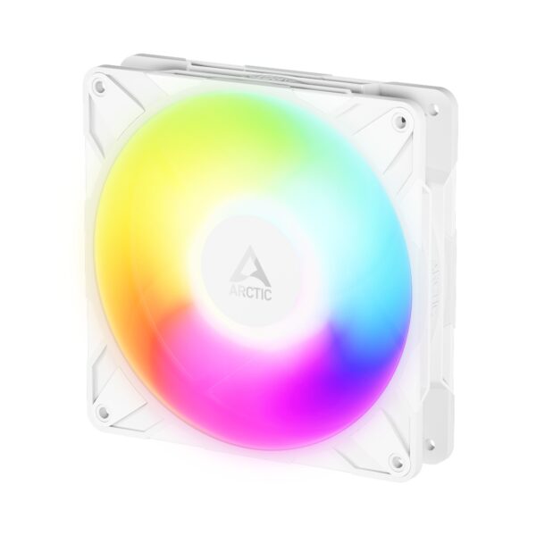 P14_Pro_Reverse_ARGB_white_rainbow_g00_s ARCTIC P14 Pro Reverse A-RGB (White) - ventilátor do PC 140mm 4pin PWM PST reverzní design