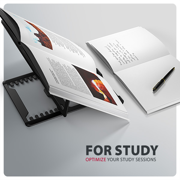 AXAGON STND-LAB, hliníkový stojan pro notebooky 10"-17.3", nastavitelná výška, černý