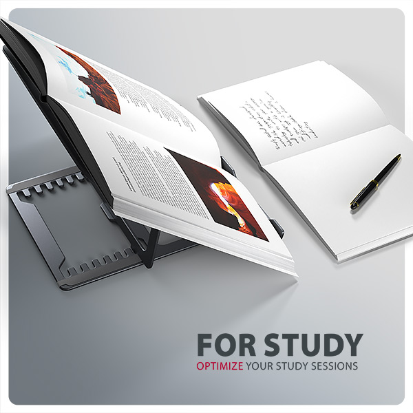 AXAGON STND-LAG, hliníkový stojan pro notebooky 10"-17.3", nastavitelná výška, šedý