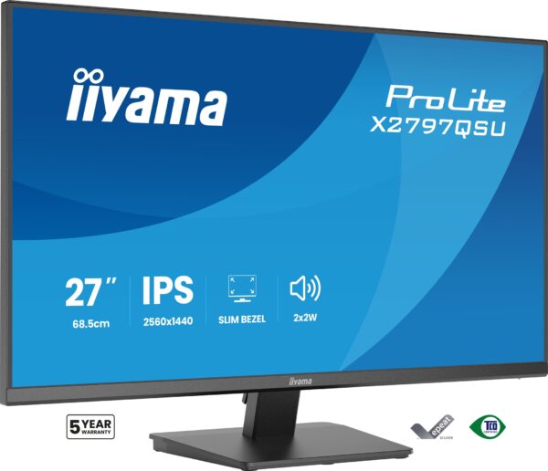 iiyama ProLite/X2797QSU-B1/27"/IPS/QHD/75Hz/1ms/Černá/5R