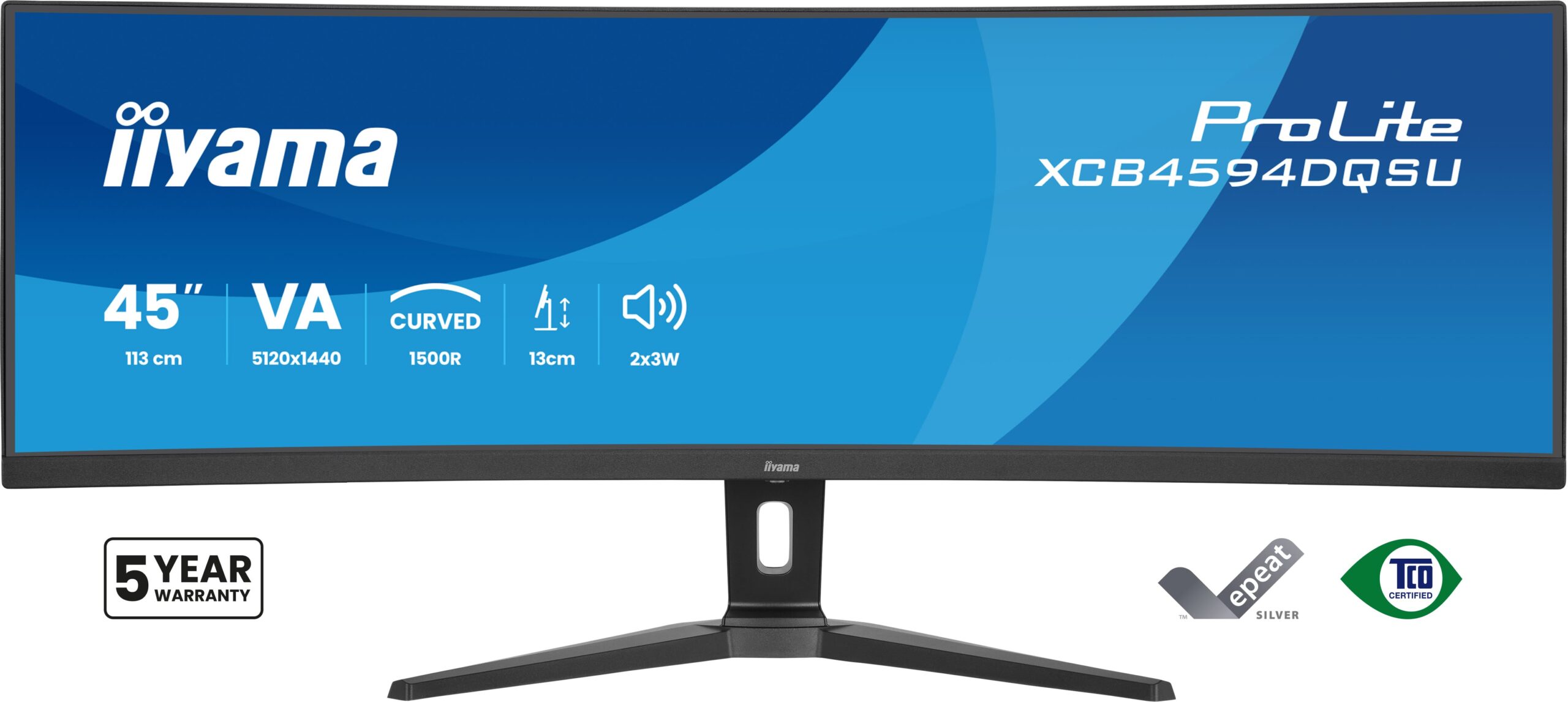 iiyama ProLite/XCB4594DQSU-B1/44,5"/VA/DQHD/75Hz/2ms/Černá/3R