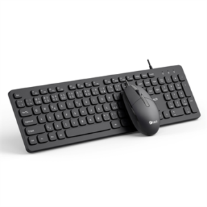 Klávesnice C-TECH KBM-105, drátový combo set s myší, USB, CZ/SK