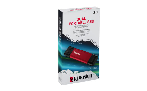 Kingston Dual Portable/2TB/SSD/Externí/Červená/5R