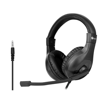 Sluchátka k PC C-TECH MHS-05, 3,5mm jack, černá