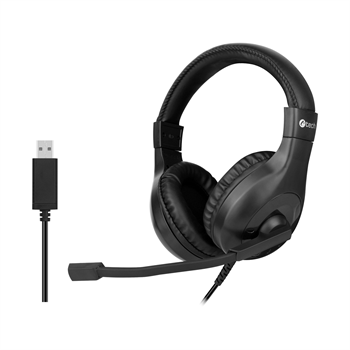 Sluchátka k PC C-TECH MHS-05U, USB černá