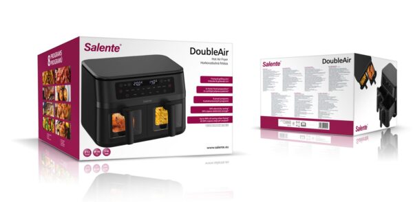Salente DoubleAir, duální horkovzdušná fritéza, 11 l, černá