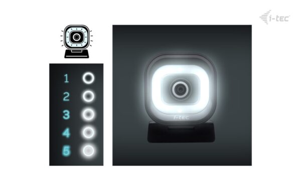 i-tec SOLOMON 700 STREAM 4K Webcam s LED osvětlením