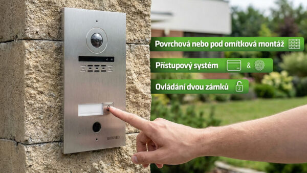 EVOLVEO DoorPhone ID-1, 2drátový videotelefon s RFID, otiskem prstu a podporou ONVIF kamer