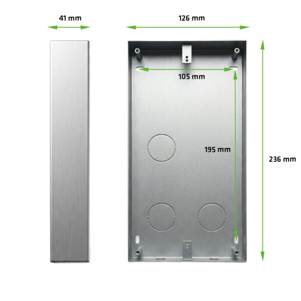 EVOLVEO DoorPhone ID Kovová povrchová montážní krabice pro venkovní jednotku